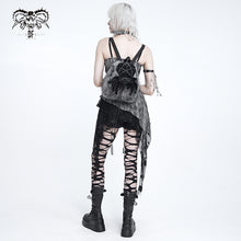 Load image into Gallery viewer, AS31802 Black and Grey Gothic Spider Plush Backpack
