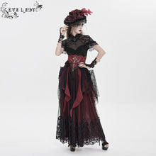Load image into Gallery viewer, ECST013 Paisley Jacquard Black and Red Belt
