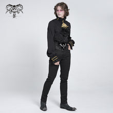 Load image into Gallery viewer, PT028 party wearing Gothic jacquard classic style black men trousers
