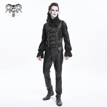 Load image into Gallery viewer, WT09302 men black Gothic embossed waistcoat
