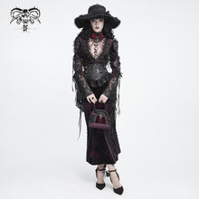 Load image into Gallery viewer, AS29702 Wine Small Gothic-style pleated-pattern handbag
