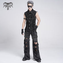 Load image into Gallery viewer, SHT138 Punk raw edges sleeveless shirt
