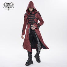 Load image into Gallery viewer, CT27902 Punk-Style Long Leather Coat with Hood
