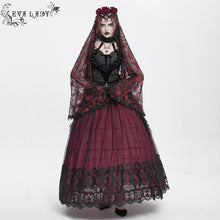 Load image into Gallery viewer, EAS032 Fine Mesh paisley 3D Rose Veil
