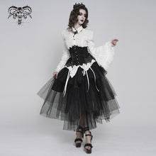 Load image into Gallery viewer, SHT159 Gothic Striped Ruffled Shirt with Flared Sleeves
