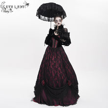 Load image into Gallery viewer, EAS034 Gothic black and red lace small umbrella
