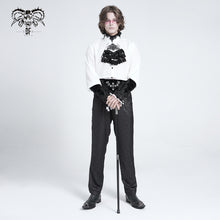 Load image into Gallery viewer, SHT02302 Gothic western fashion palace embroidered ruffled sleeves white men chiffon shirts
