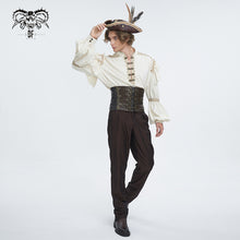 Load image into Gallery viewer, AS189 Punk brown cracked pirate hat
