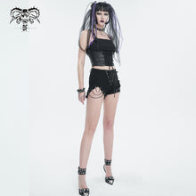 Load image into Gallery viewer, TT240 Knitted punk strapless T-shirt
