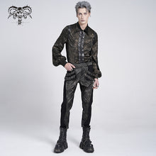 Load image into Gallery viewer, PT270 Punk Twill and Faux Leather spliced Trousers
