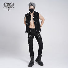 Load image into Gallery viewer, WT061 Distressed heavy metal men vest
