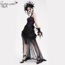 Load image into Gallery viewer, ECST00702 purple Gothic Pattern Jacquard Feather Rose Women sexy Corset
