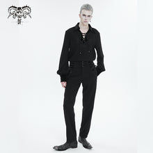 Load image into Gallery viewer, SHT086 Neckline hand-embroidery gothic men shirts

