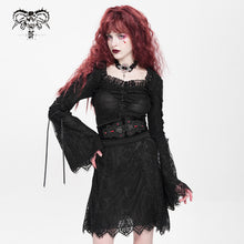 Load image into Gallery viewer, SKT24501 floral Lace Long Sleeve Gothic Dress
