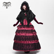 Load image into Gallery viewer, CA051 Gothic embroidered velvet hooded cape
