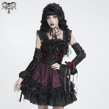Load image into Gallery viewer, GE04902 Lolita Embroidered Velvet Rose Mid-Length  Oversleeves
