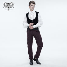 Load image into Gallery viewer, WT032 punk wedding western fashion floral pattern black men gothic short waistcoat
