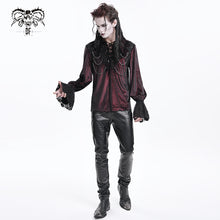Load image into Gallery viewer, SHT12602 wine glimmer Long-sleeved men velvet shirts
