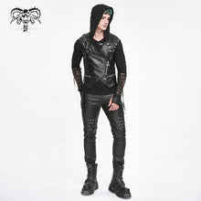 Load image into Gallery viewer, WT080 Faux cracked leather punk vest
