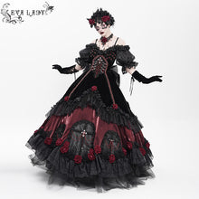 Load image into Gallery viewer, ESKT073 Gothic High end Custom-made floral full skirt dress

