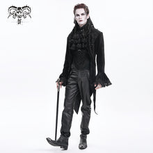 Load image into Gallery viewer, AS200 gothic men Patterned mesh leather corset

