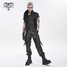 Load image into Gallery viewer, PT301 Punk-style Straight-Leg Faux Leather Trousers (Convertible into Shorts)
