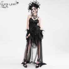 Load image into Gallery viewer, ECST00701 Gothic Pattern Jacquard Feather Rose Corset
