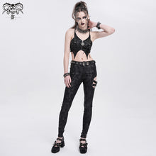 Load image into Gallery viewer, PT273 Side cutout laminated stretchy punk trousers
