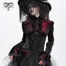 Load image into Gallery viewer, AS200 gothic men Patterned mesh leather corset
