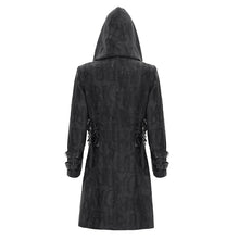 Load image into Gallery viewer, CT251 men Punk ripped woven jacket hooded long coat

