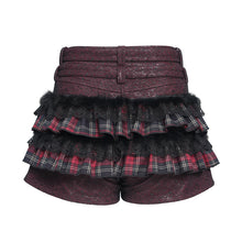 Load image into Gallery viewer, PT296 Punk Snake-Print Faux Leather Micro-Shorts with Flared Hem
