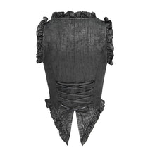 Load image into Gallery viewer, WT10001 Whole-Garment Enzyme-Washed, Two-Tone Woven Punk Cropped Vest
