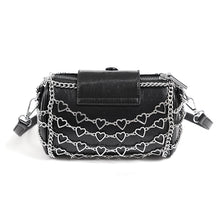 Load image into Gallery viewer, AS218 Punk Heart-shaped  Chain Crossbody cylinder bag
