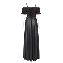 Load image into Gallery viewer, ESKT05702 red Sequined Lace Mesh Gown Dress
