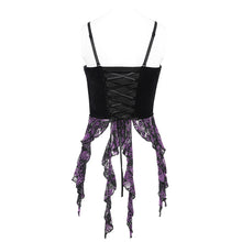 Load image into Gallery viewer, ECST01402 Gothic Corset with Long Beaded Tassels at the Bust
