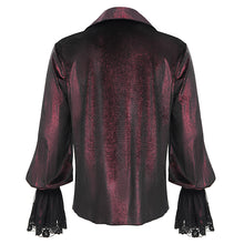 Load image into Gallery viewer, SHT12602 wine glimmer Long-sleeved men velvet shirts
