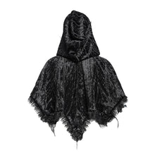Load image into Gallery viewer, CA051 Gothic embroidered velvet hooded cape
