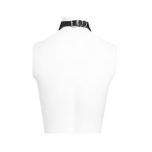 Load image into Gallery viewer, AS244 Punk skull pendant decorated leather collar
