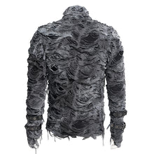 Load image into Gallery viewer, TT281 Punk tie-dye striped stand-up collar long-sleeved T-shirt
