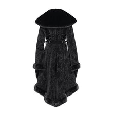 Load image into Gallery viewer, ECT02301  Cashmere diamond check fleece collar Gothic jacket

