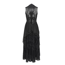 Load image into Gallery viewer, SKT246 Flocked Circuit Board Print Mesh Cyber Dress
