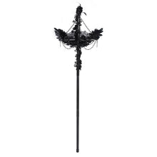 Load image into Gallery viewer, EAS045 Gothic Wood-Grain Cross Chain Decorative Winged Scepter
