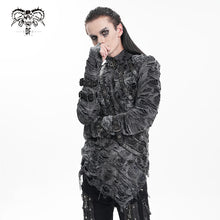 Load image into Gallery viewer, TT281 Punk tie-dye striped stand-up collar long-sleeved T-shirt

