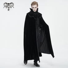 Load image into Gallery viewer, CA040 Gothic stand collar velvet men&#39;s cloak
