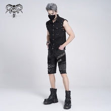 Load image into Gallery viewer, PT113 decadence Summer punk rock men nailed ragged shorts
