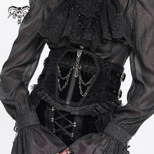Load image into Gallery viewer, AS205 Gothic coffin-shaped jacquard velvet waist belt CORSET
