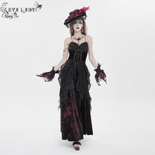 Load image into Gallery viewer, ESKT071 Blood-Stained Backless Strappy Slip Dress
