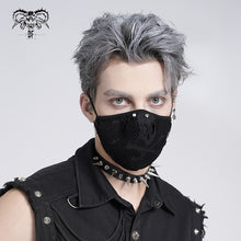 Load image into Gallery viewer, MK026 Punk skeleton printed mesh unisex nailed cotton mask
