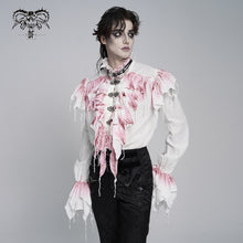 Load image into Gallery viewer, SHT163 Hand-Painted Burgundy Long-Sleeve Shirt with Double-Layer Mesh
