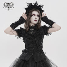 Load image into Gallery viewer, SHT15101 Lolita Shimmer Chiffon Pleated Short-Sleeve Blouse
